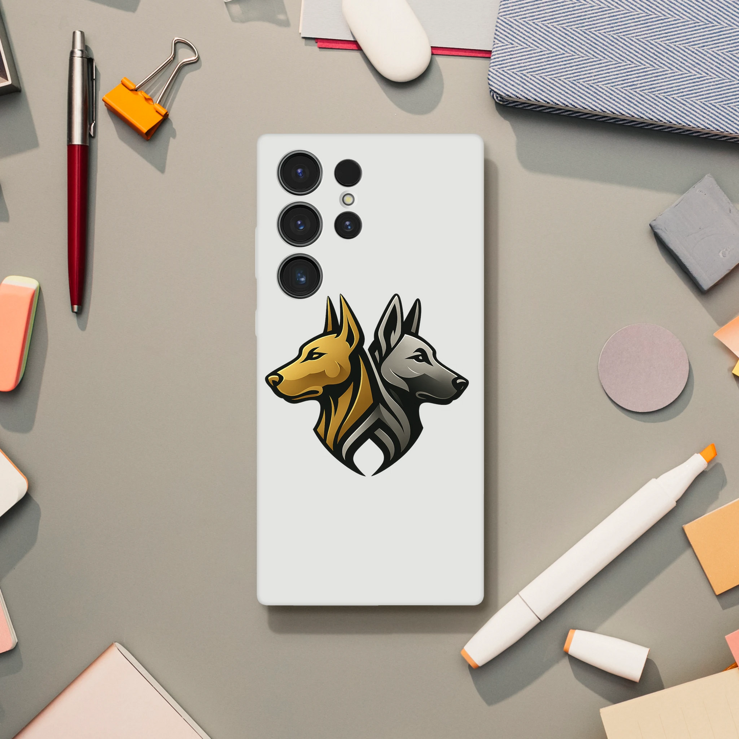 Coque transparente pour Samsung Galaxy avec logo de la marque MolossDesign