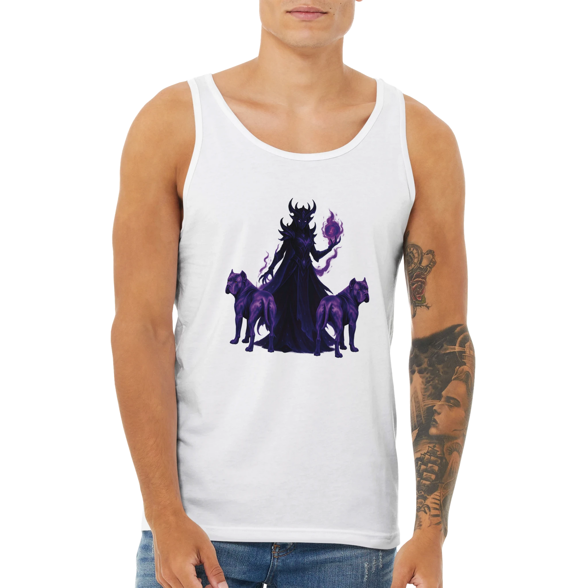 Débardeur adulte unisexe premium blanc fantastique Cane Corso