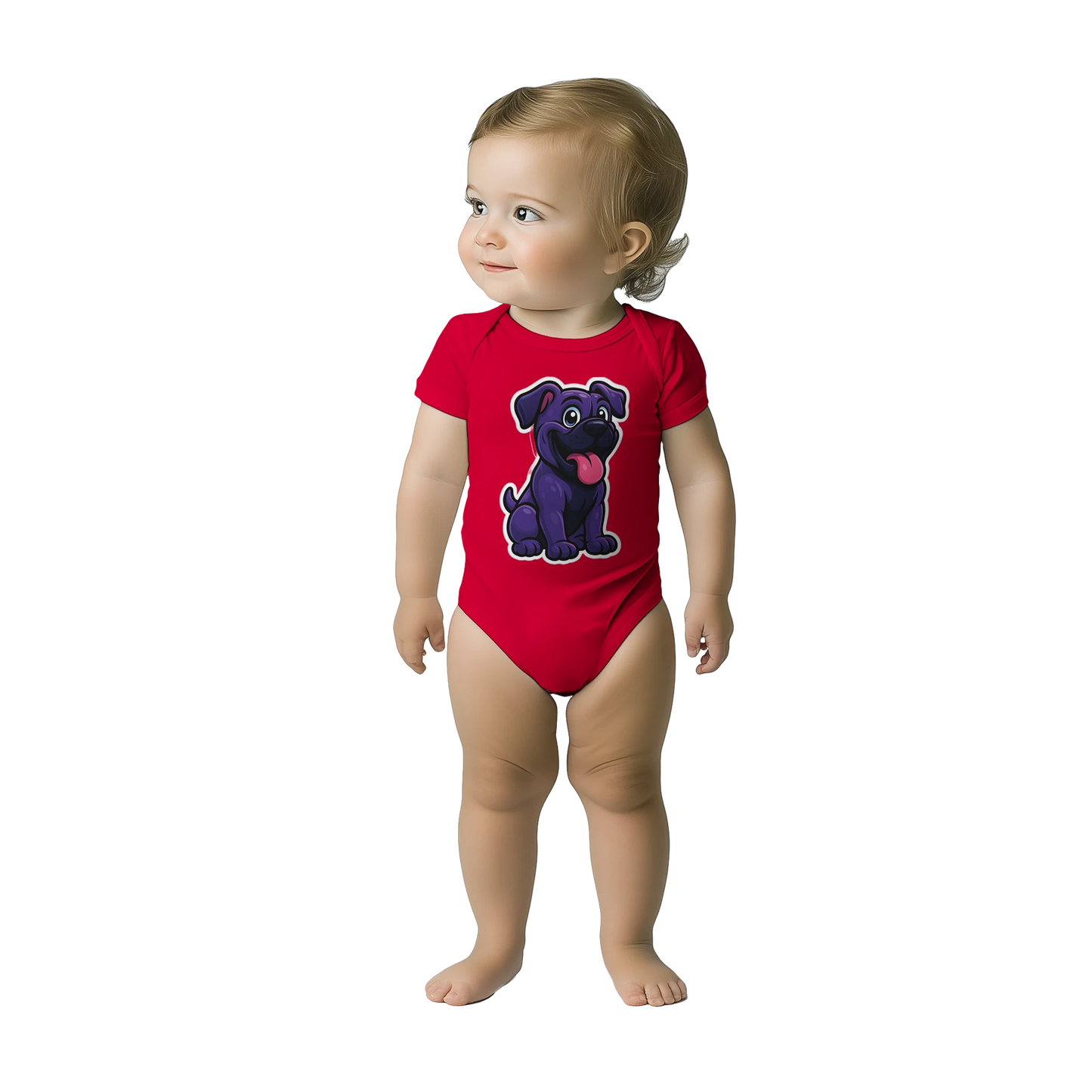 Body bébé rouge coton manches courtes Cane Corso