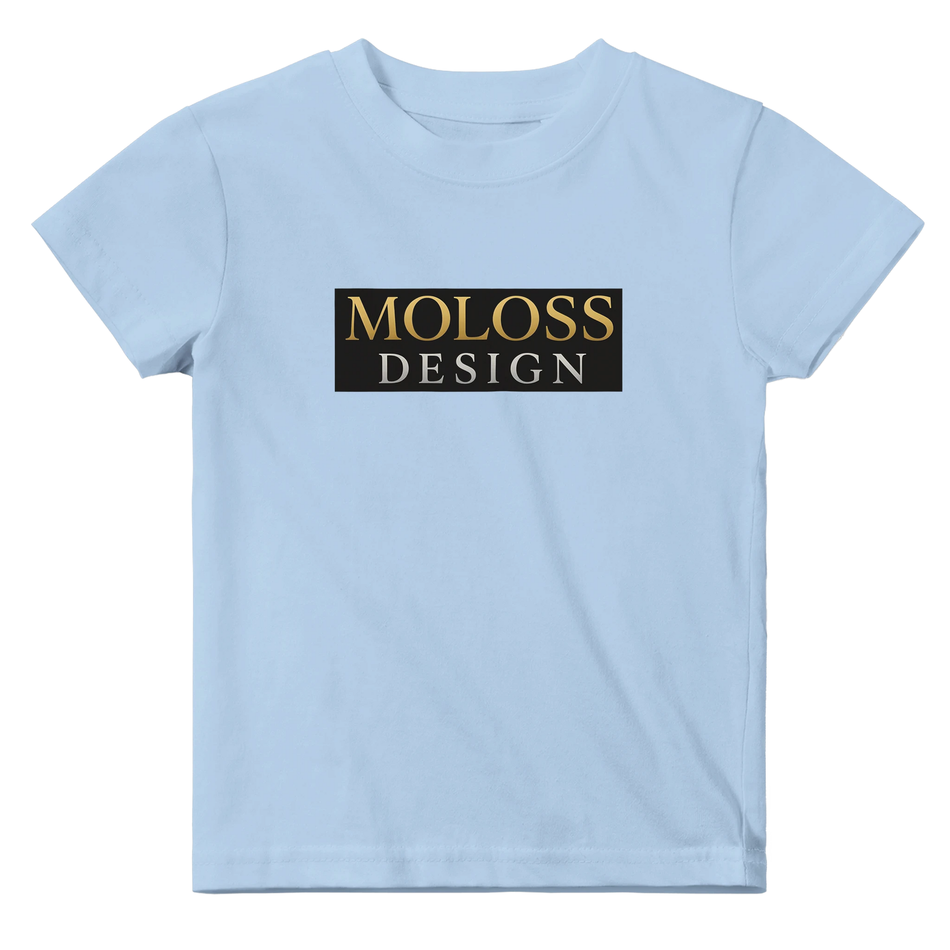 T-shirt bébé bleu ciel coton manches courtes MolossDesign