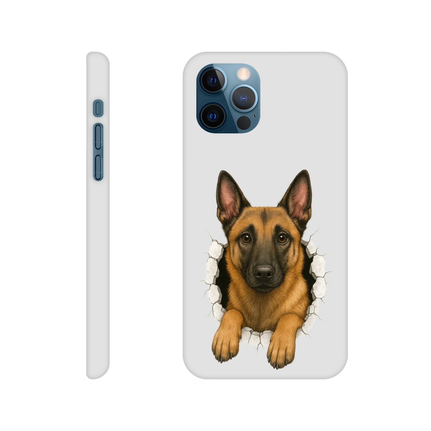 Coque de téléphone pour Iphone Malinois trou mur2