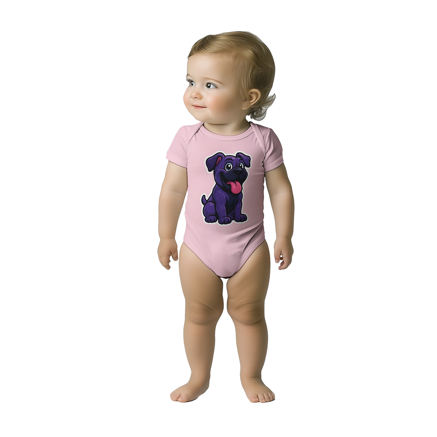 Body bébé rose coton manches courtes Cane Corso