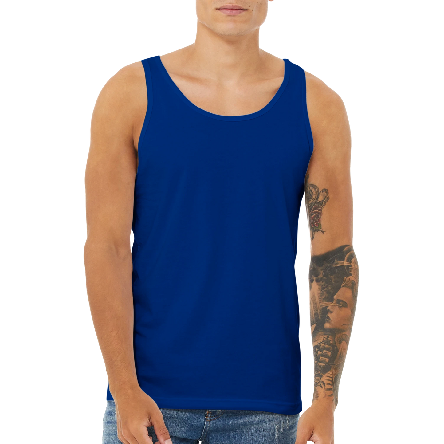 Débardeur unisexe premium uni avec logo sur le dos MolossDesign