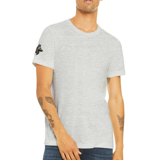 T-shirt sport unisexe Triblend adulte uni avec logo sur manche droite MolossDesign