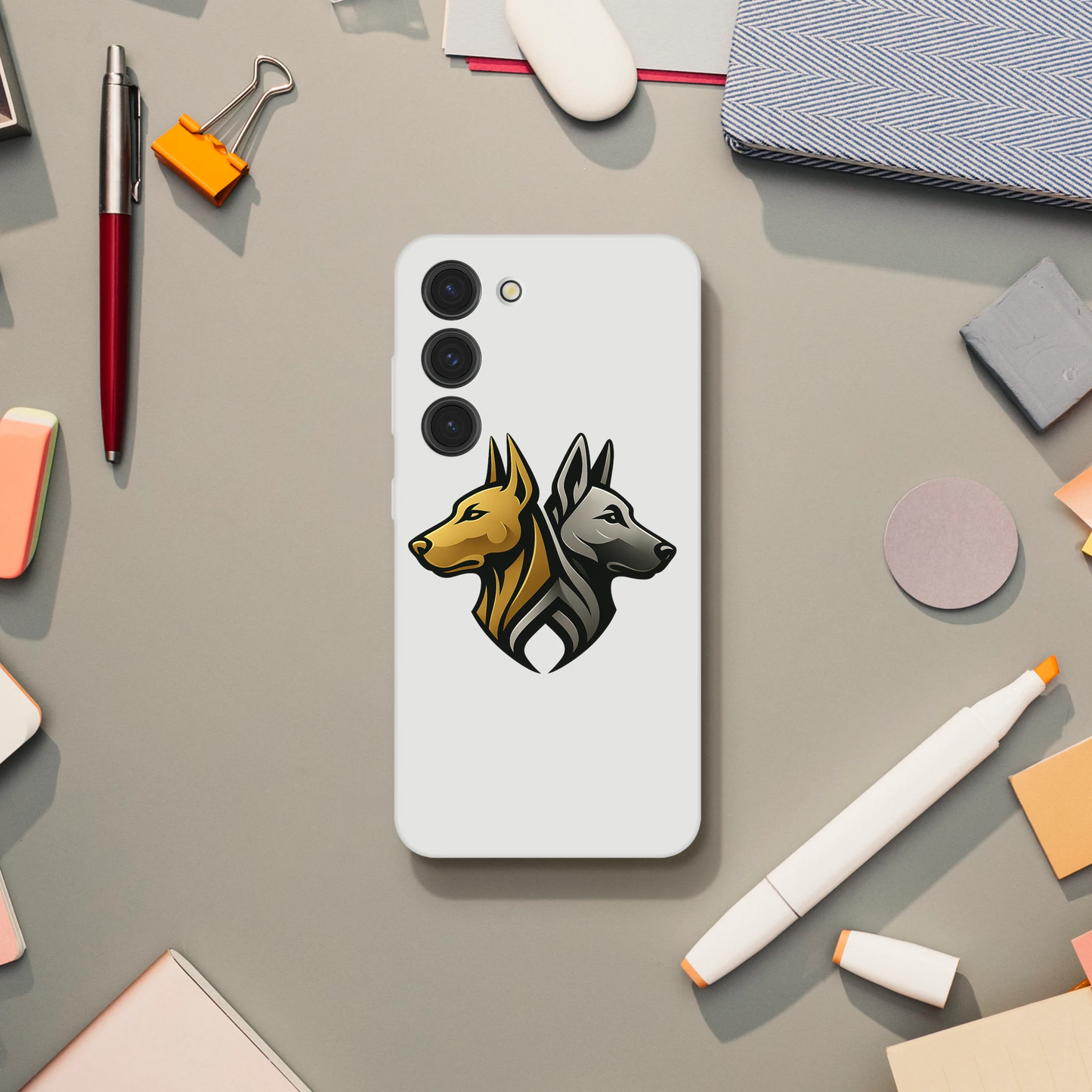 Coque transparente pour Samsung Galaxy avec logo de la marque MolossDesign