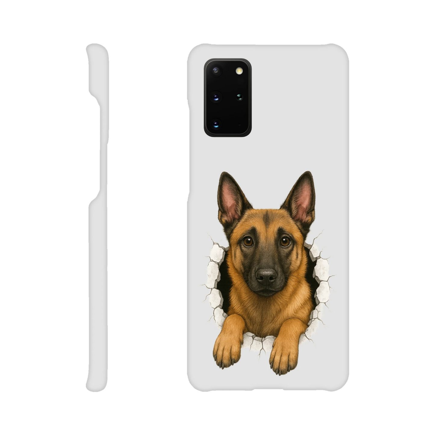 Coque de téléphone Samsung Galaxy S Malinois trou mur2