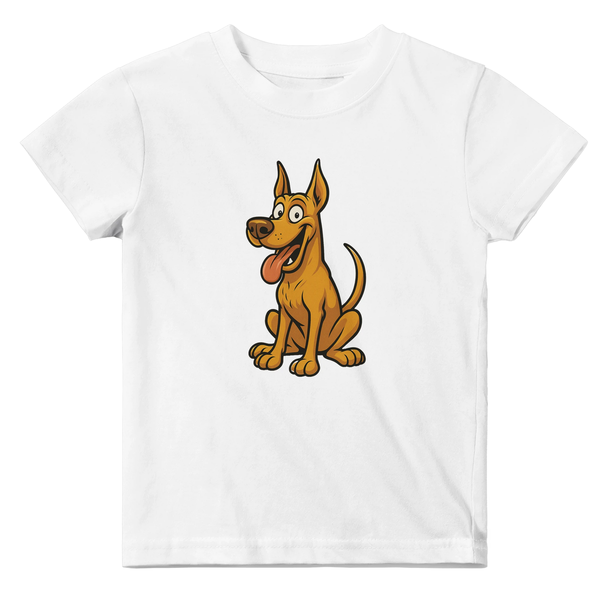 T-shirt bébé blanc coton manches courtes Dobermann
