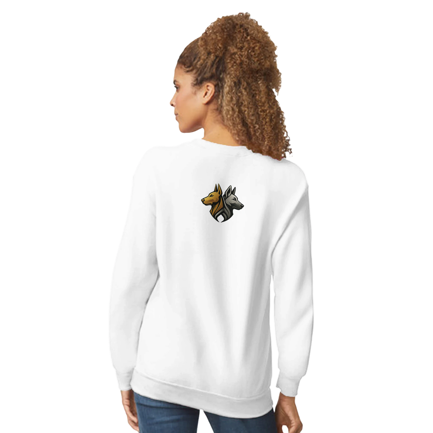 Marque MolossDesign | Sweat-shirt adulte unisexe uni ras du cou avec logo sur le dos MolossDesign