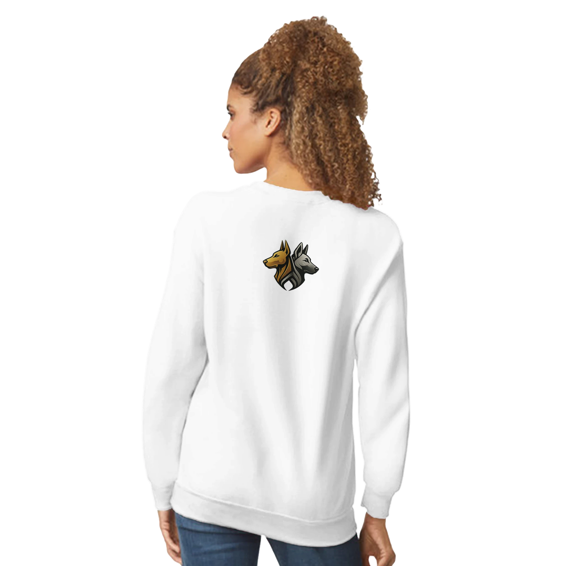 Marque MolossDesign | Sweat-shirt adulte unisexe uni ras du cou avec logo sur le dos MolossDesign