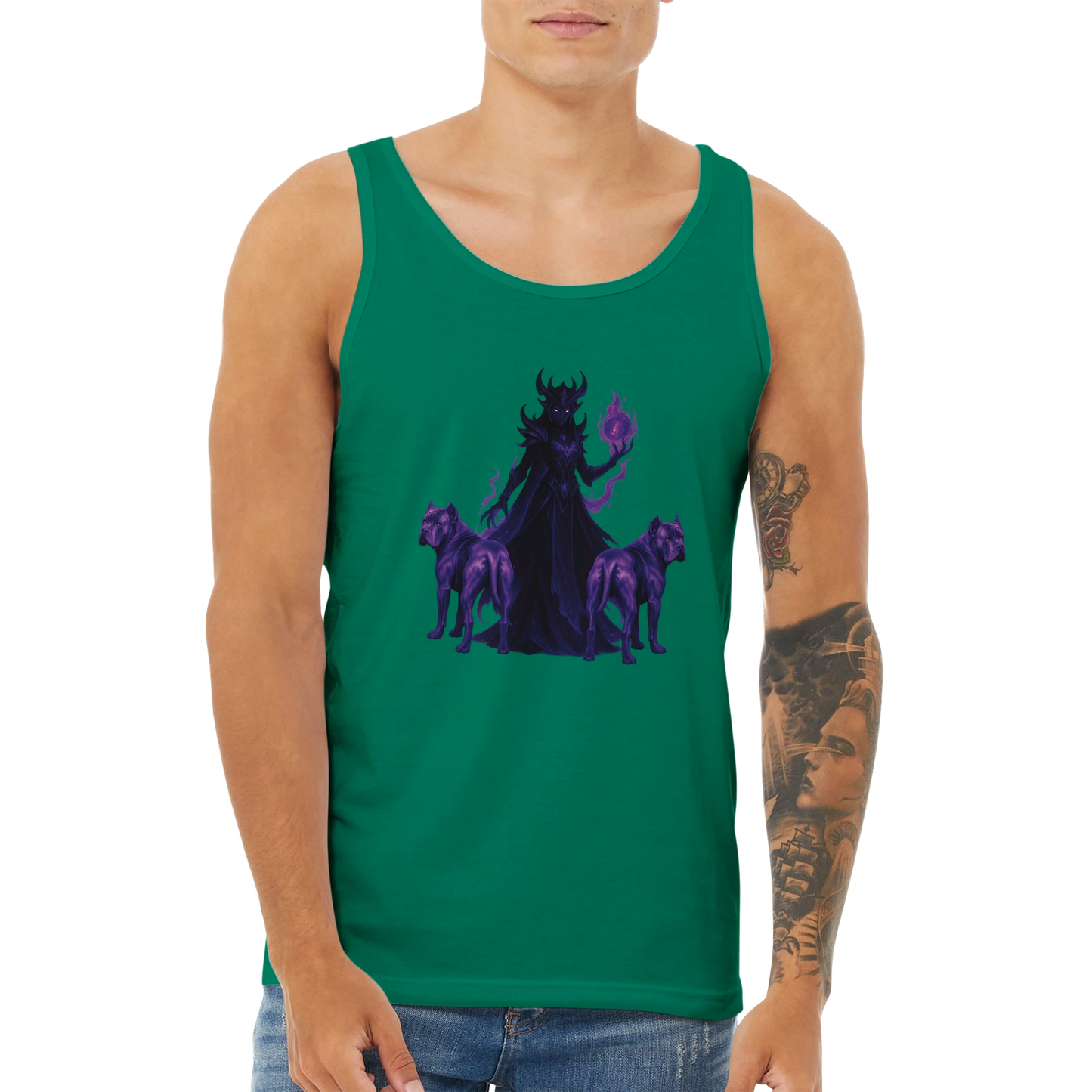 Débardeur adulte unisexe premium vert fantastique Cane Corso