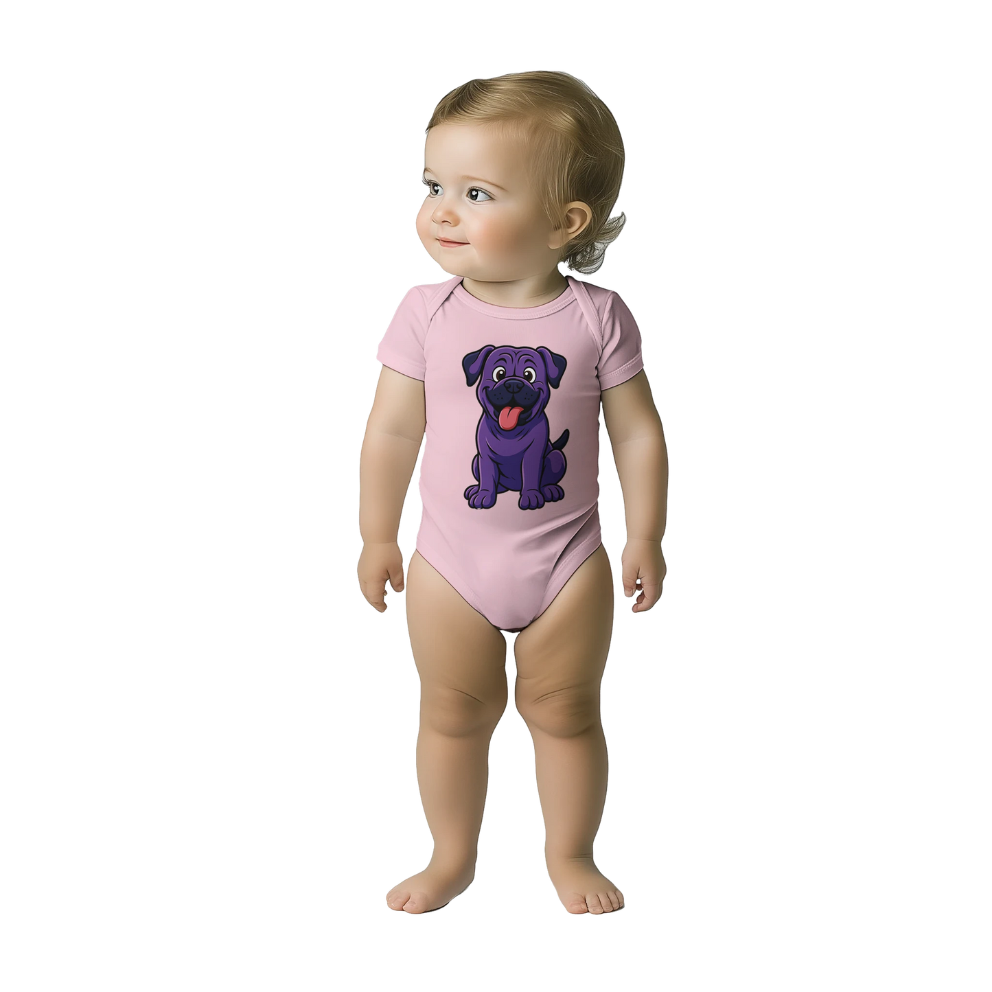Body bébé rose coton manches courtes Cane Corso