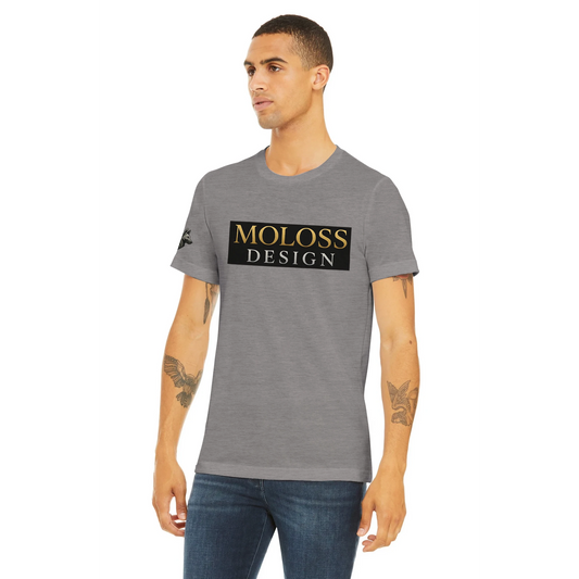T-shirt  sport unisexe Triblend ras du cou gris logo MolossDesign