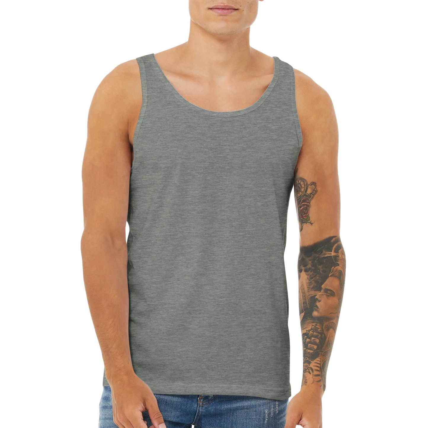 Débardeur unisexe premium uni avec logo sur le dos MolossDesign