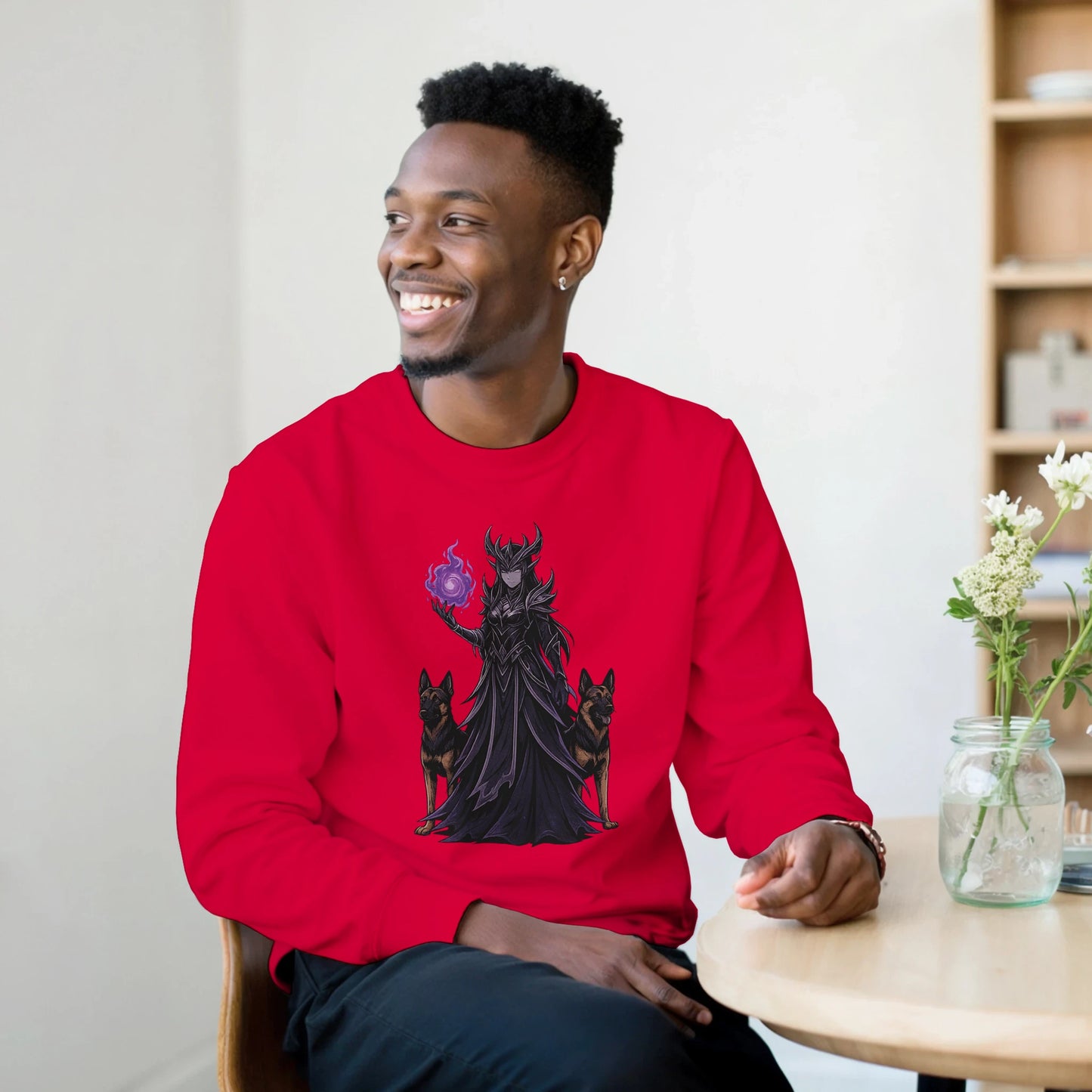 Sweat-shirt adulte unisexe classique ras du cou rouge Fantastique Malinois