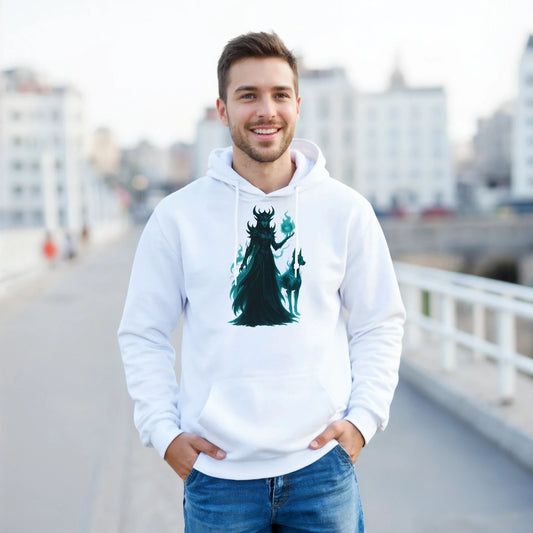 Sweat à capuche adulte unisexe classique blanc Fantastique Dobermann