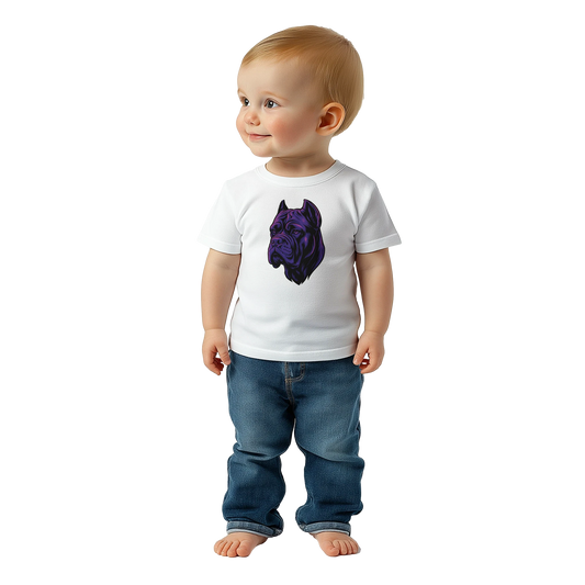 T-shirt bébé blanc coton manches courtes Cane Corso