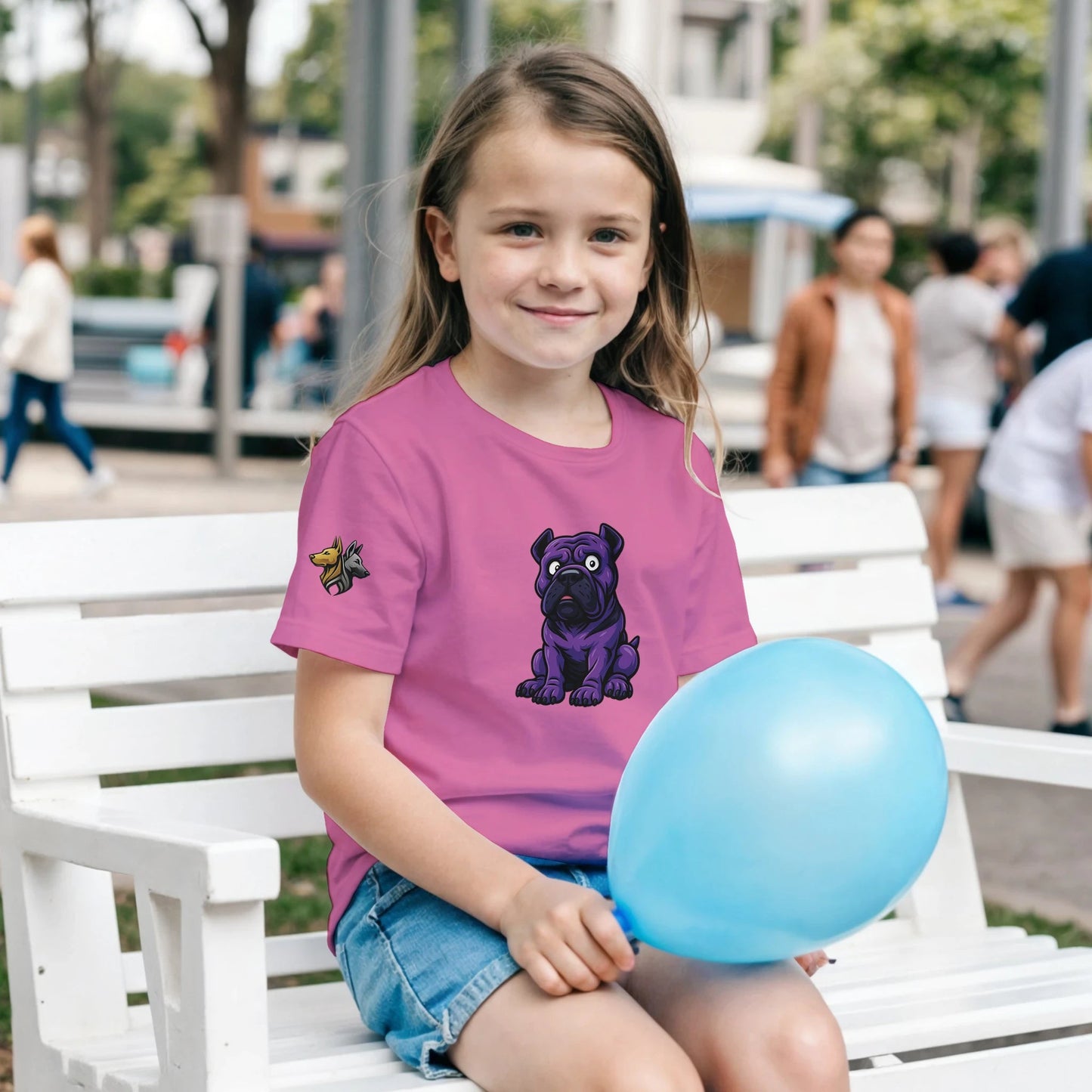 T-shirt enfant classique ras du cou Cane Corso humour 1  avec logo sur manche droite MolossDesign