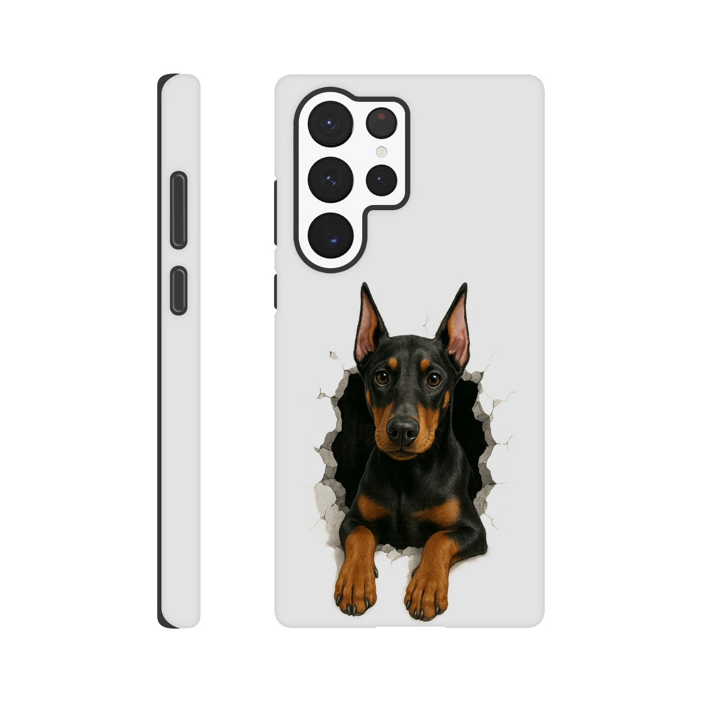 Coque résistante pour Samsung Galaxy S Dobermann trou mur