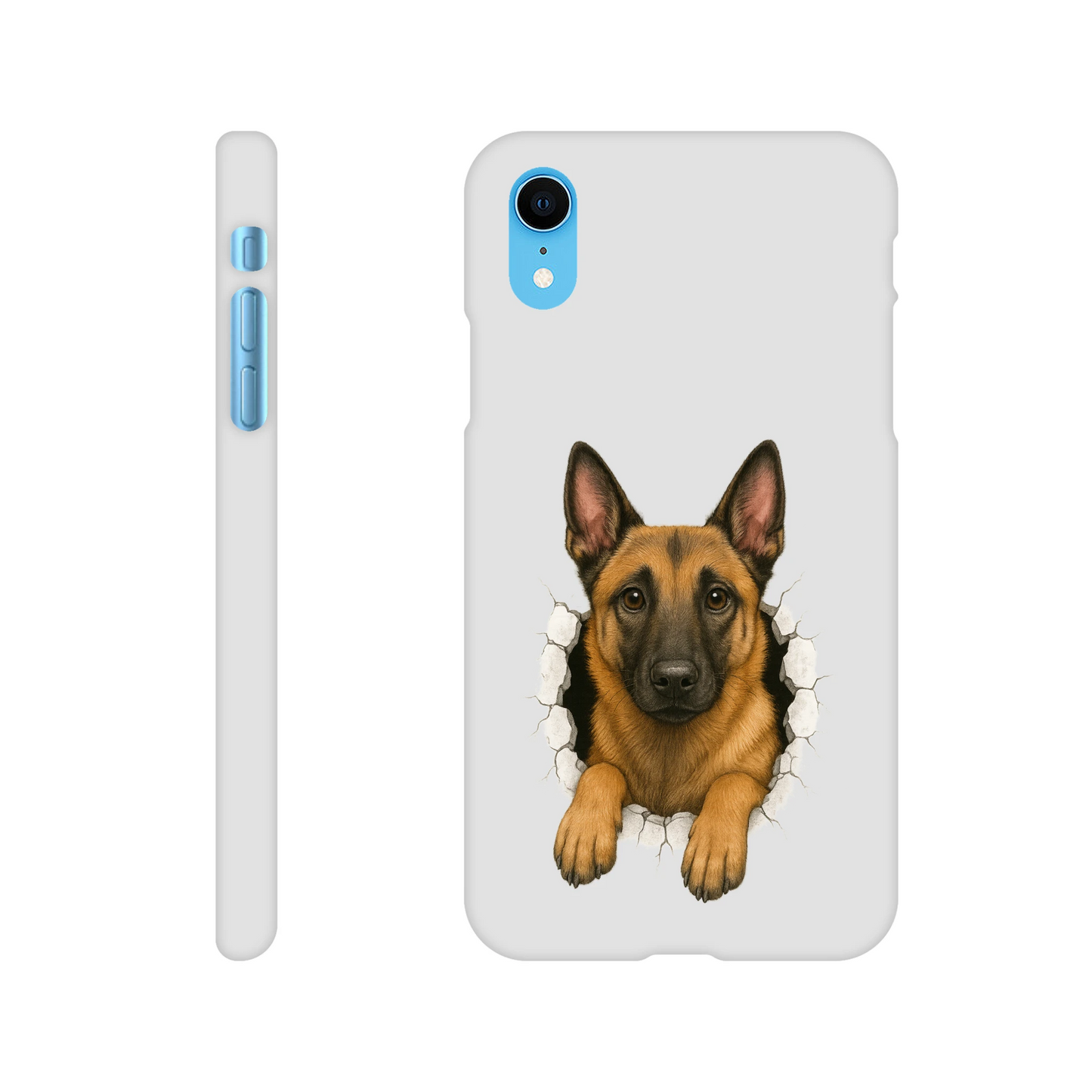 Coque de téléphone pour Iphone Malinois trou mur2