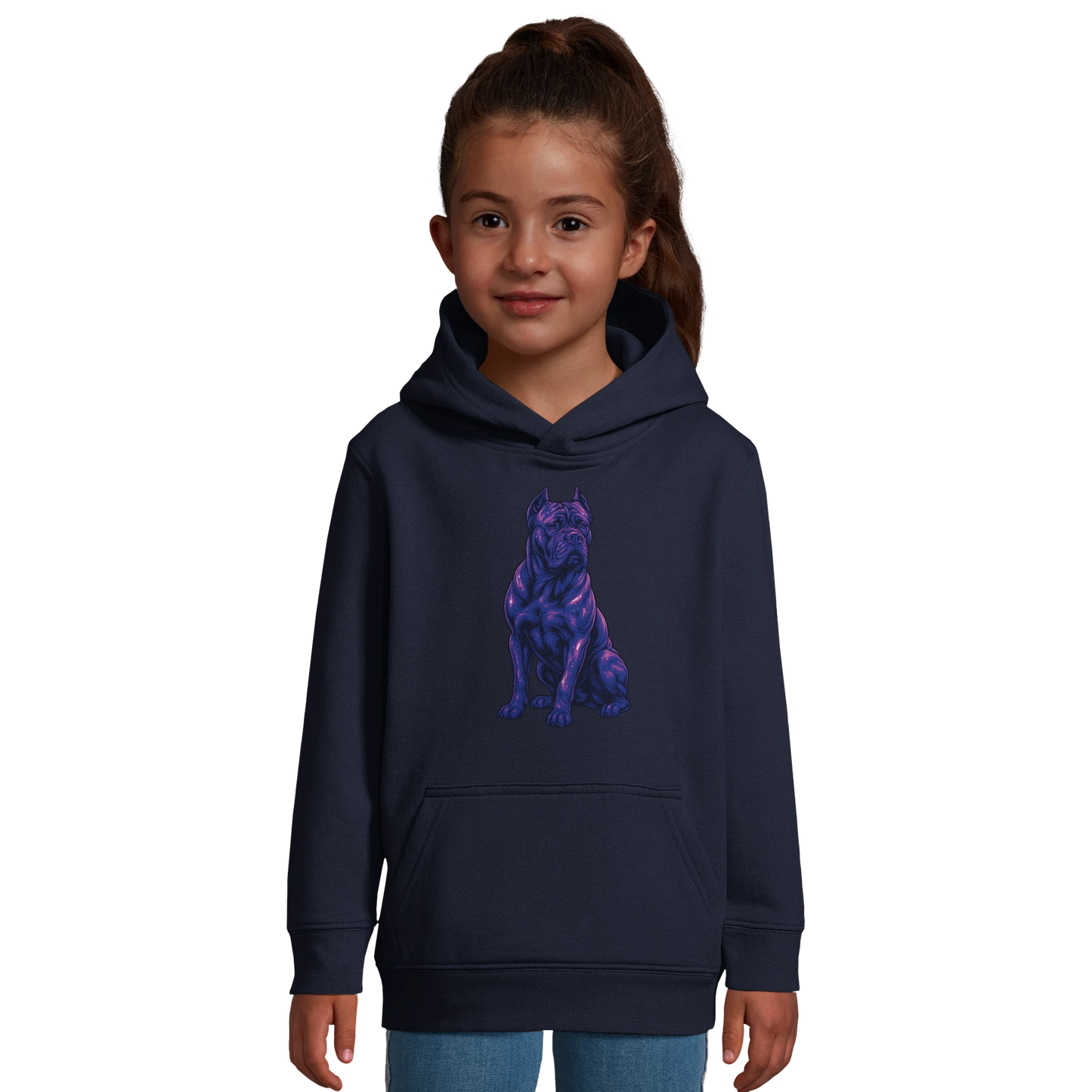 Sweat-shirt enfant mélange recyclé Cane Corso 2 avec logo sur le dos MolossDesign