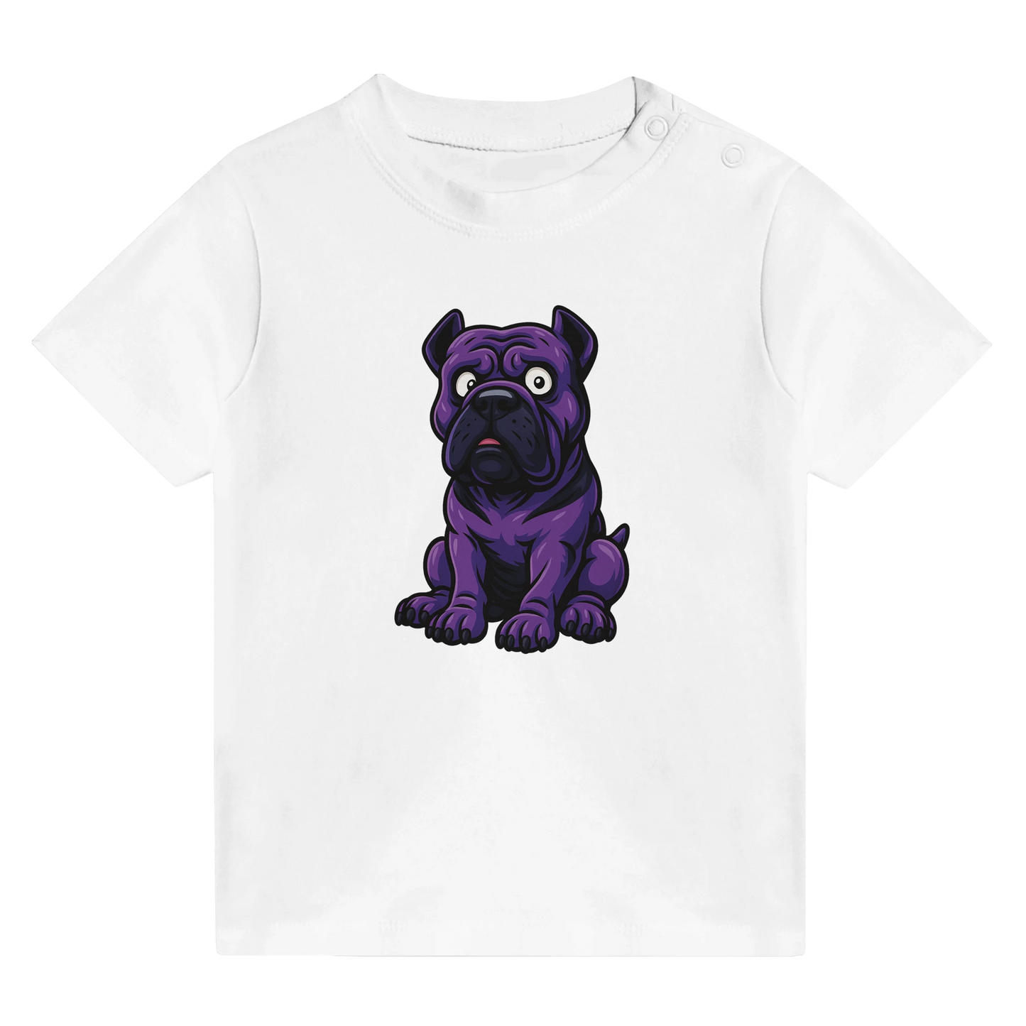 T-shirt bébé blanc coton manches courtes Cane Corso