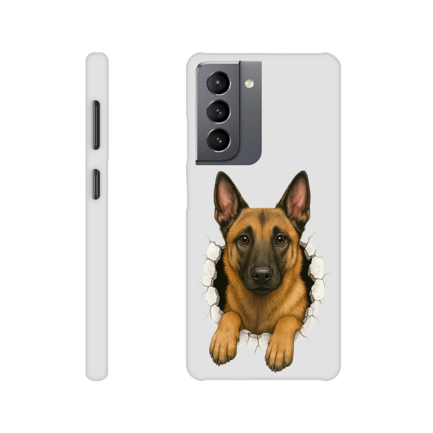 Coque de téléphone Samsung Galaxy S Malinois trou mur2