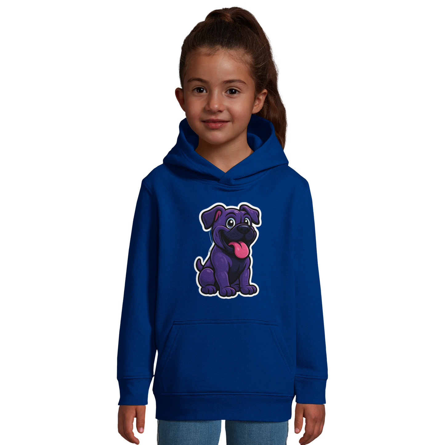 Sweat-shirt à capuche enfant bleu Cane Corso humour