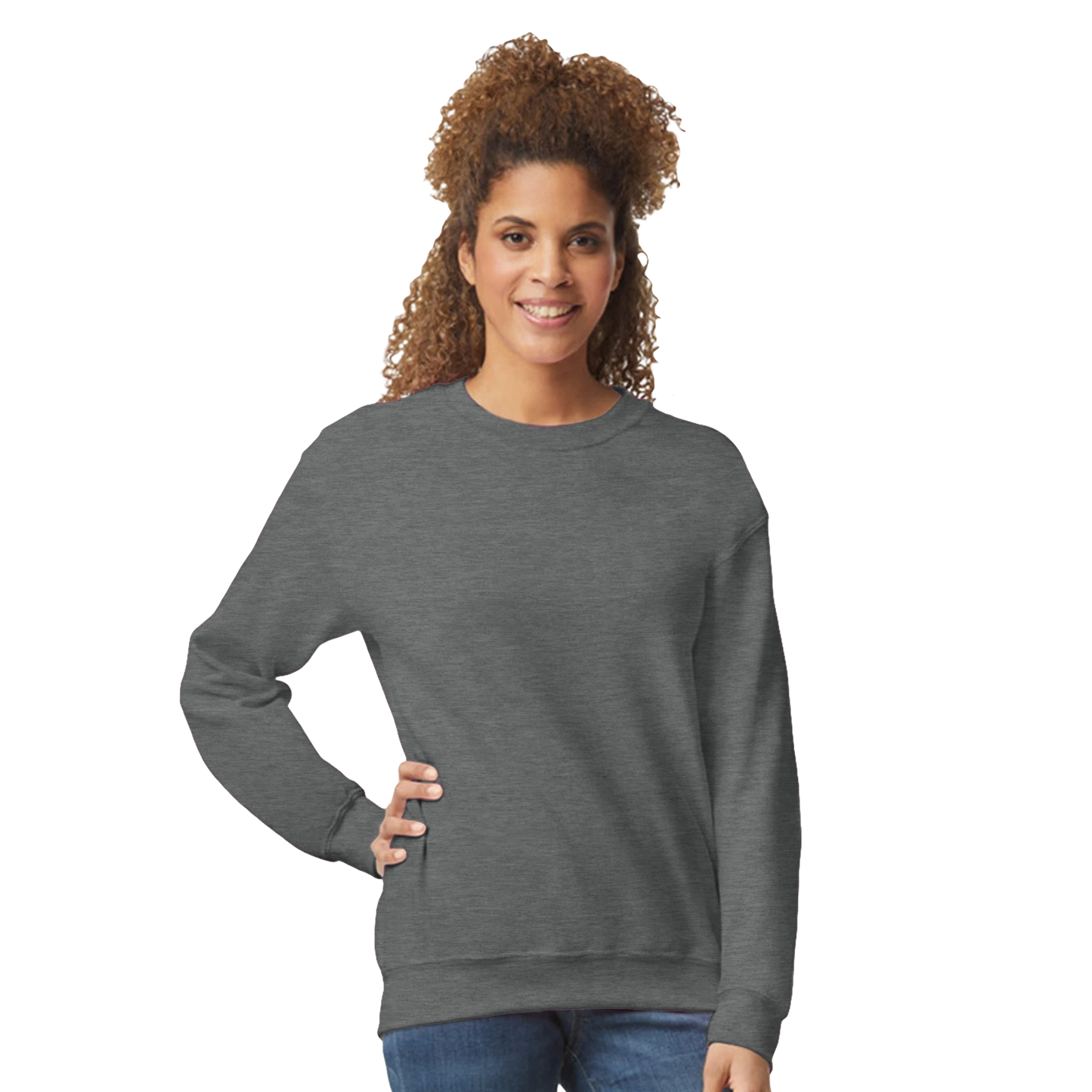 Marque MolossDesign | Sweat-shirt adulte unisexe uni ras du cou avec logo sur le dos MolossDesign