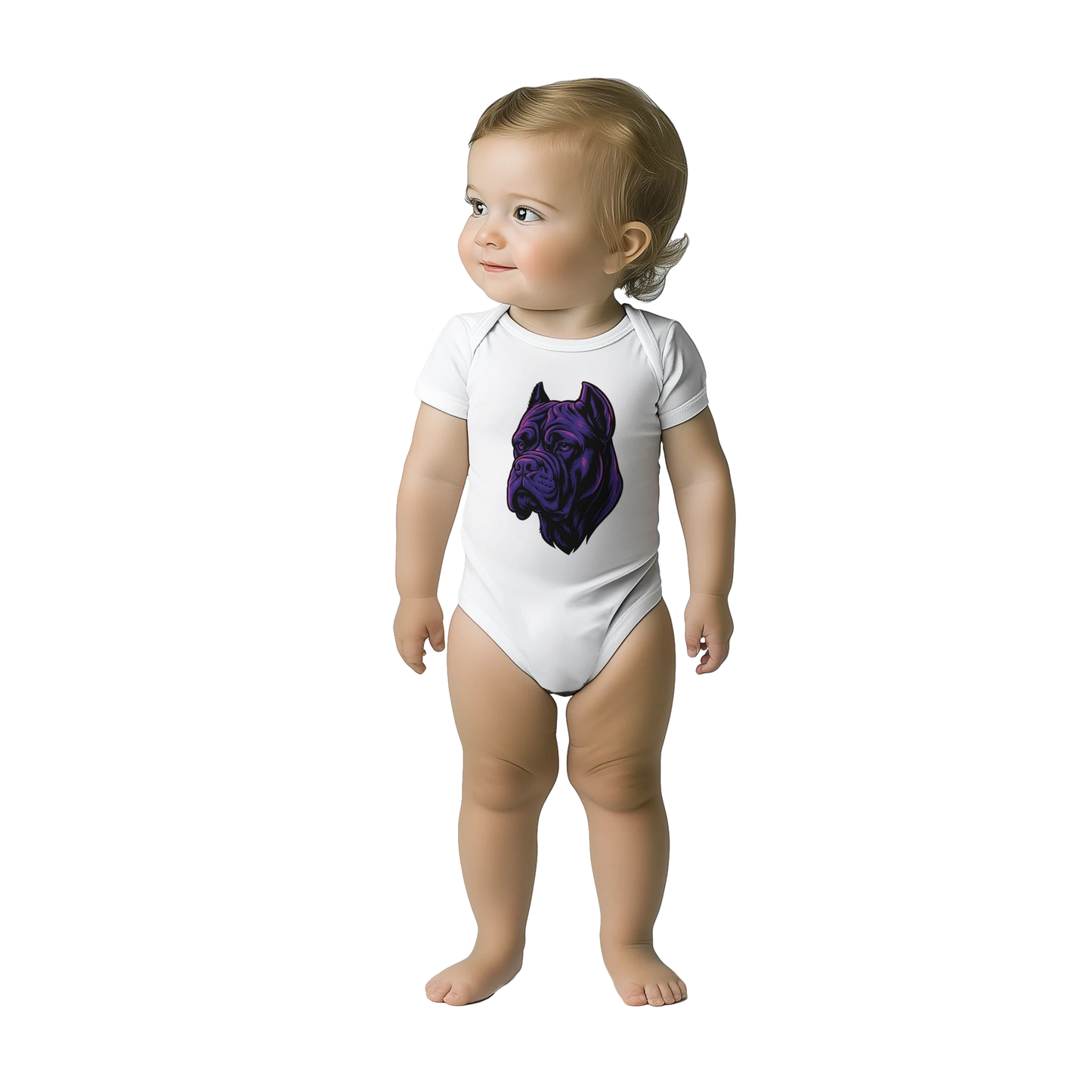 Body bébé blanc coton manches courtes Cane Corso