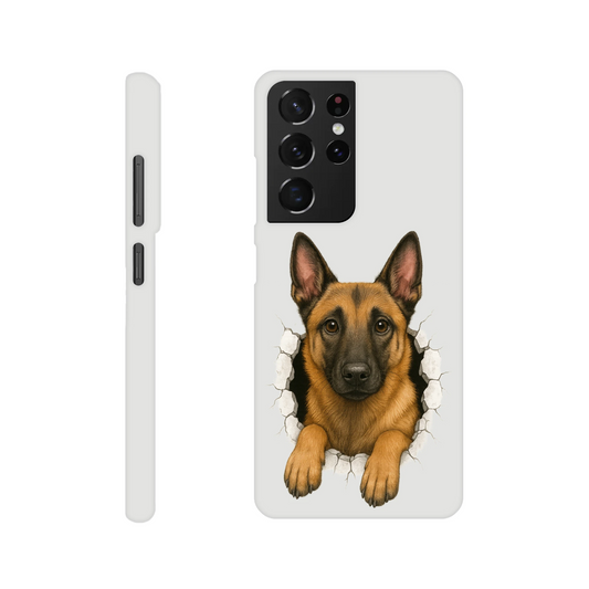 Coque de téléphone Samsung Galaxy S Malinois trou mur2
