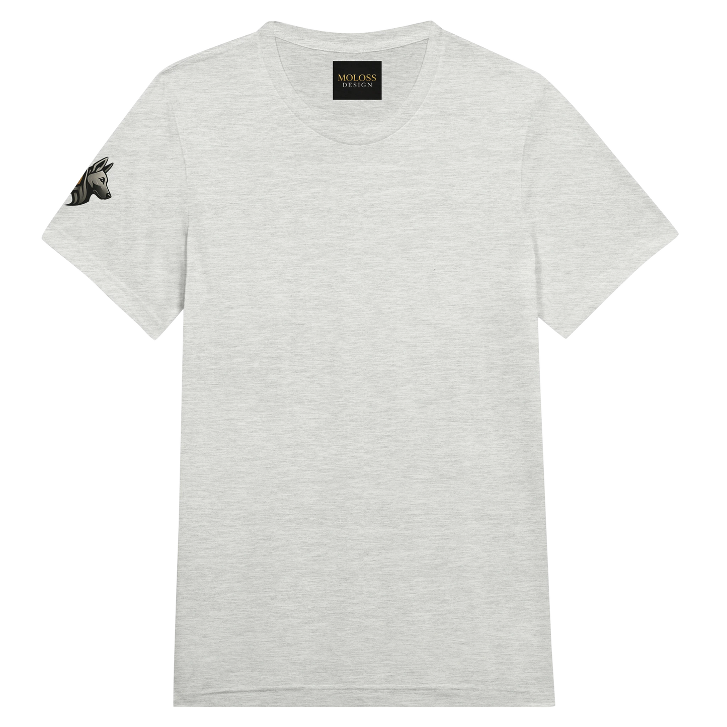 T-shirt sport unisexe Triblend adulte uni avec logo sur manche droite MolossDesign