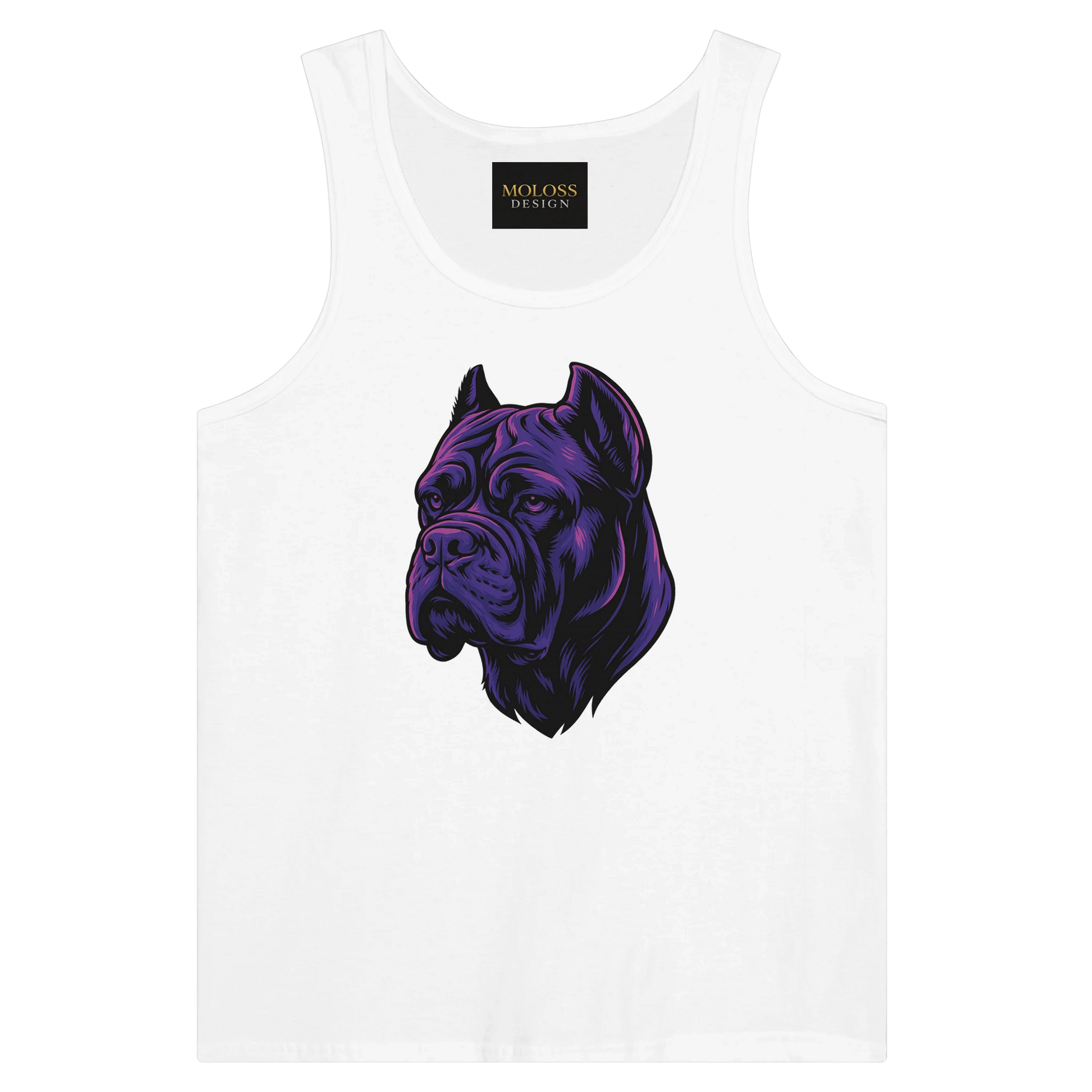 Débardeur adulte unisexe premium blanc tête Cane Corso
