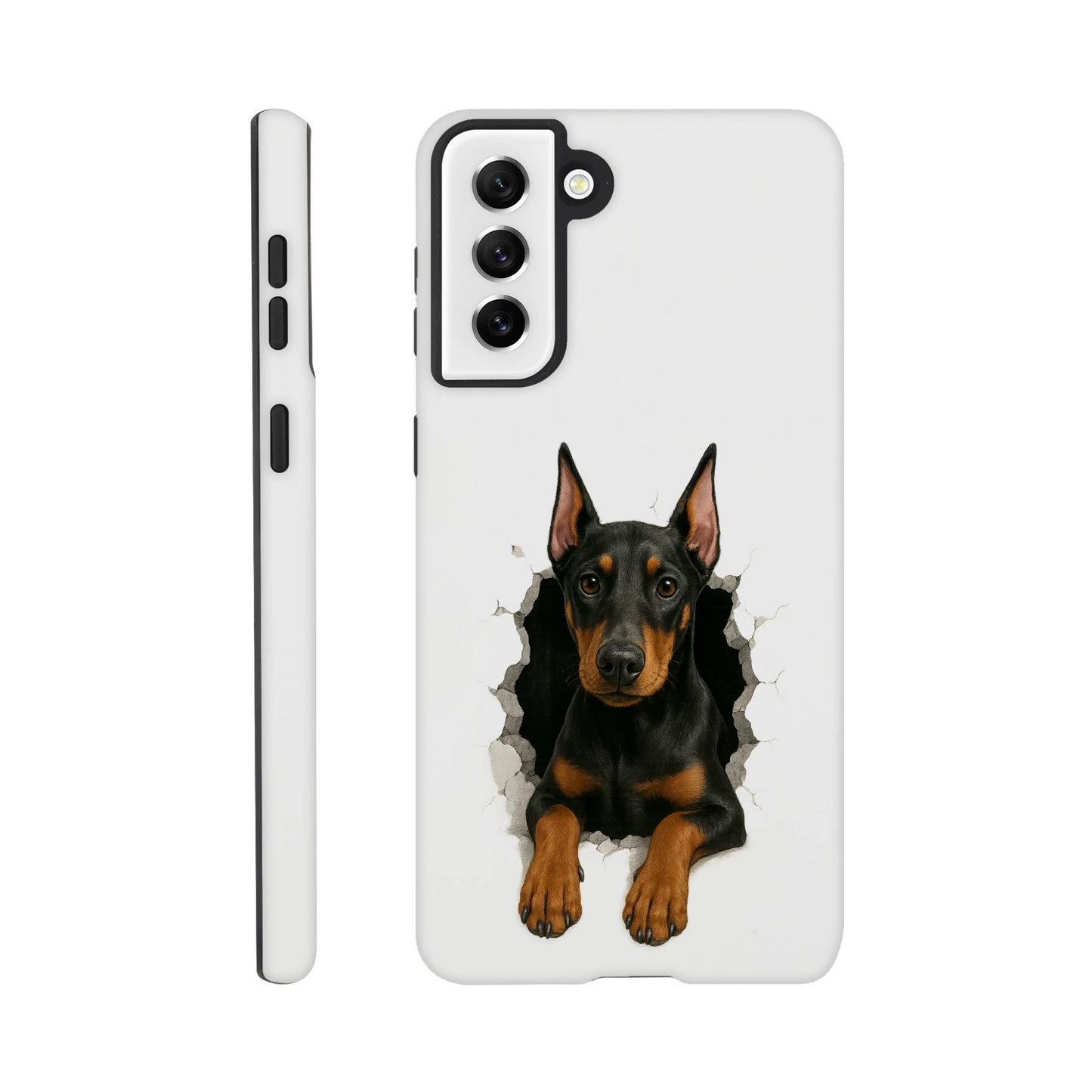 Coque résistante pour Samsung Galaxy S Dobermann trou mur