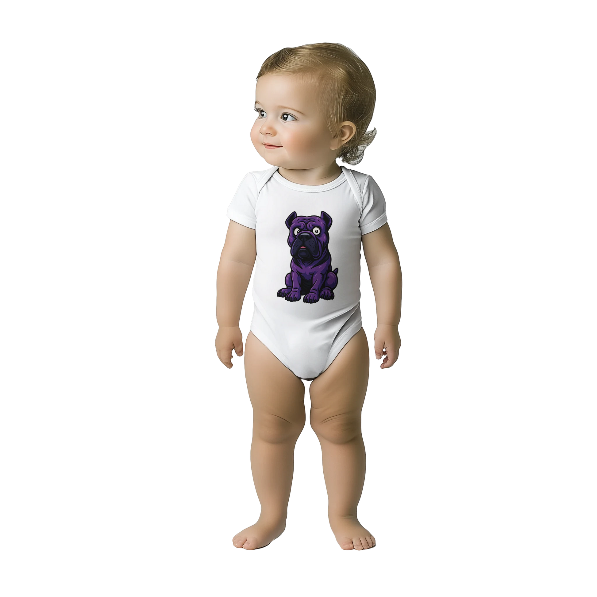 Body bébé blanc coton manches courtes Cane Corso