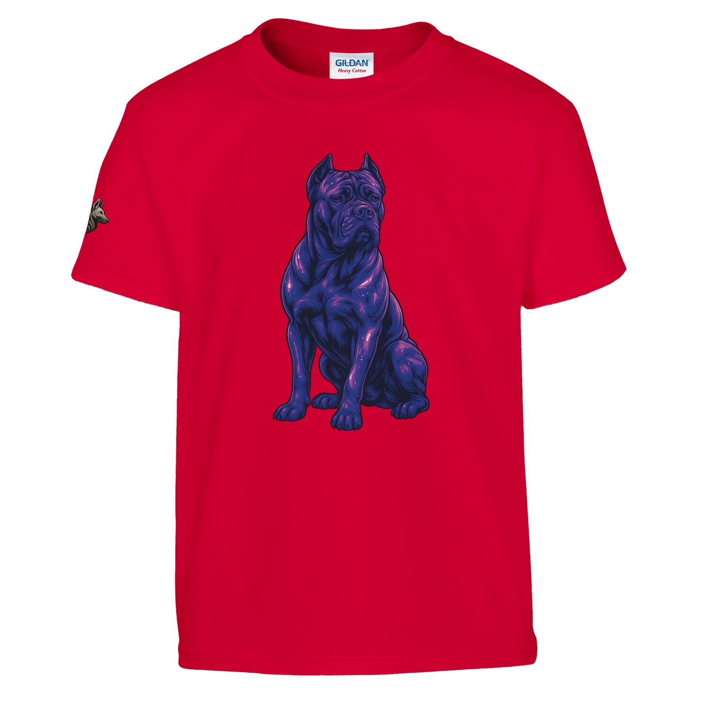 T-shirt enfant unisexe classique ras du cou rouge Cane Corso