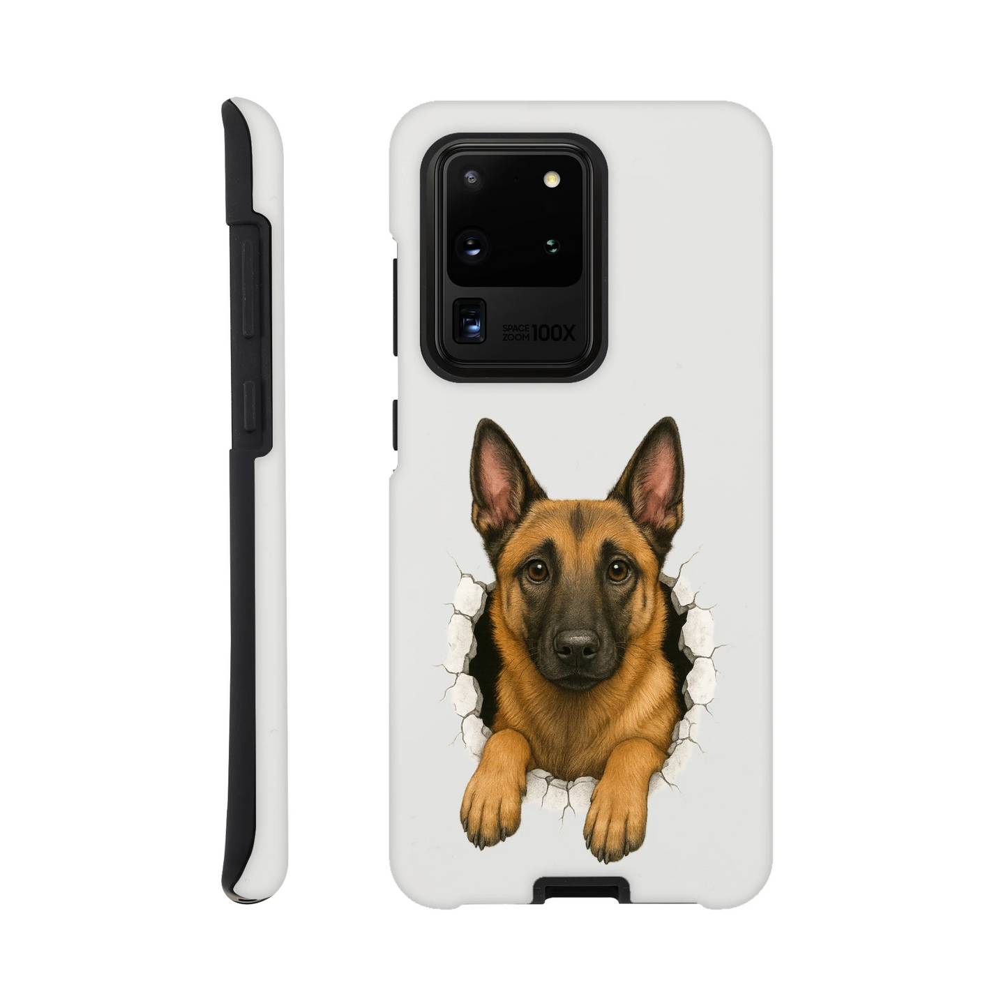 Coque résistante pour Samsung Galaxy S Malinois trou mur
