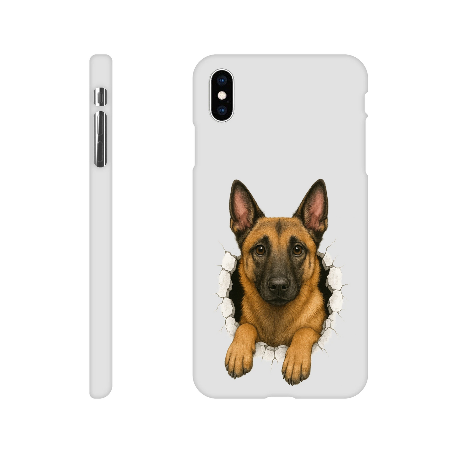 Coque de téléphone pour Iphone Malinois trou mur2