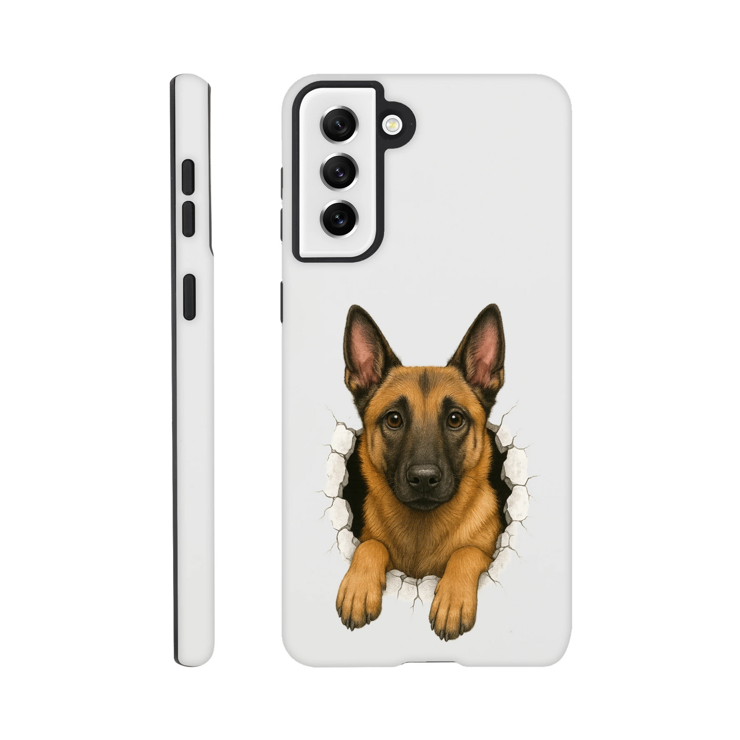 Coque résistante pour Samsung Galaxy S Malinois trou mur