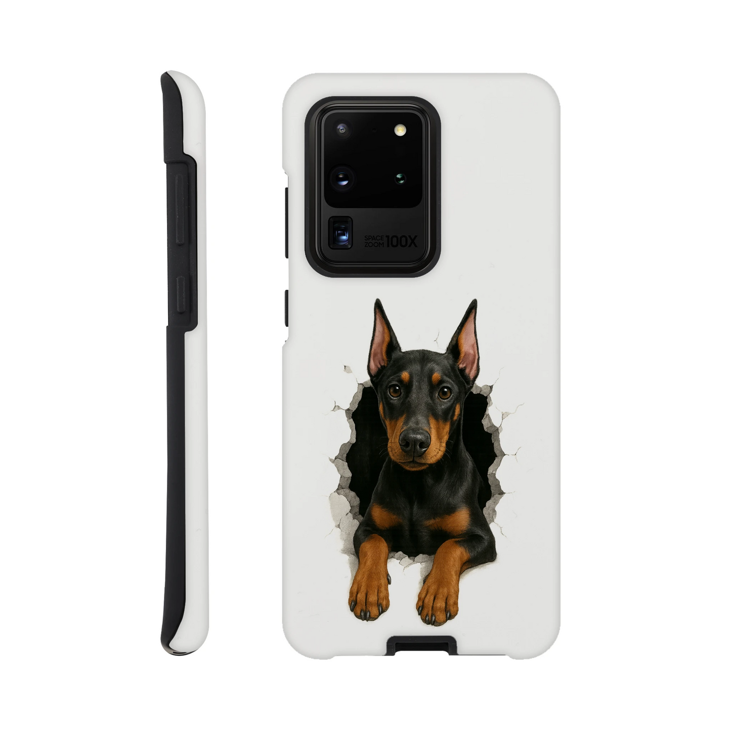 Coque résistante pour Samsung Galaxy S Dobermann trou mur
