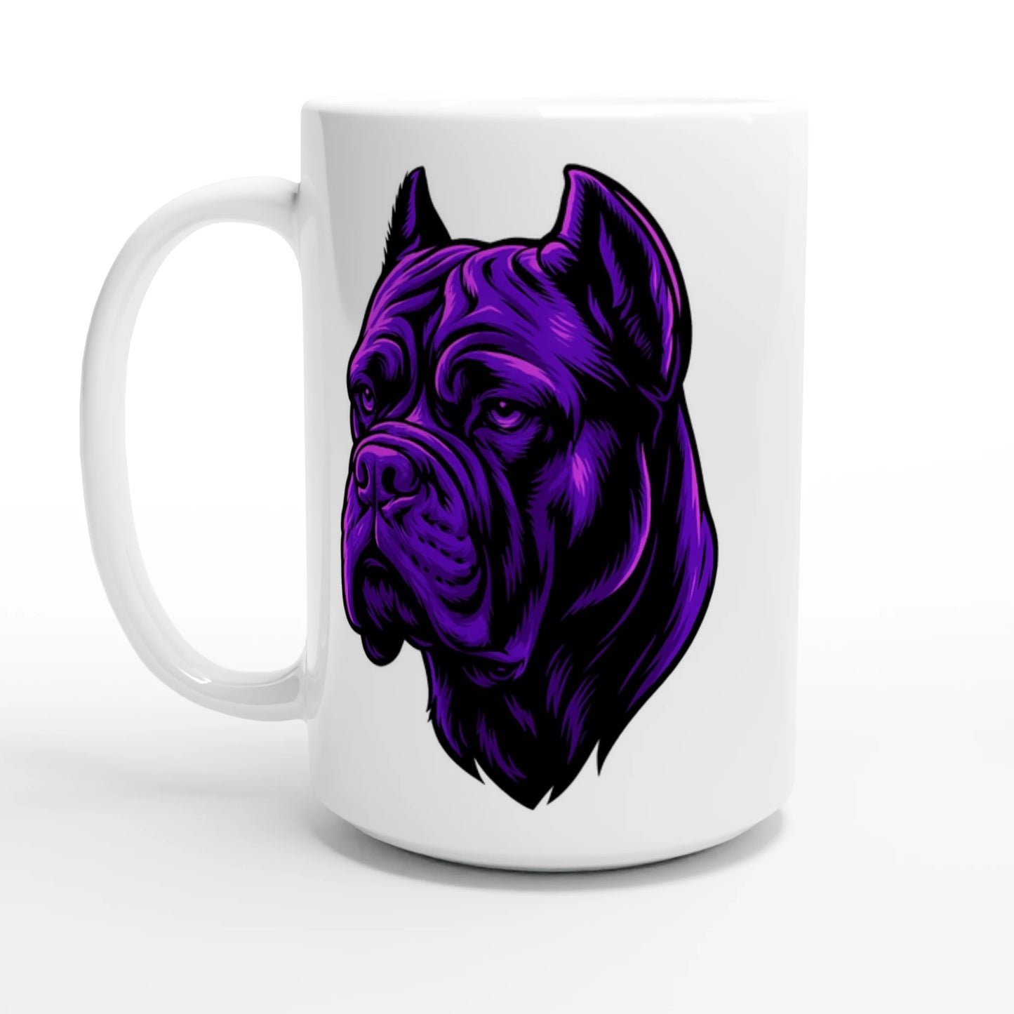 Mug en céramique blanche de 443 ml (15 oz) Cane Corso