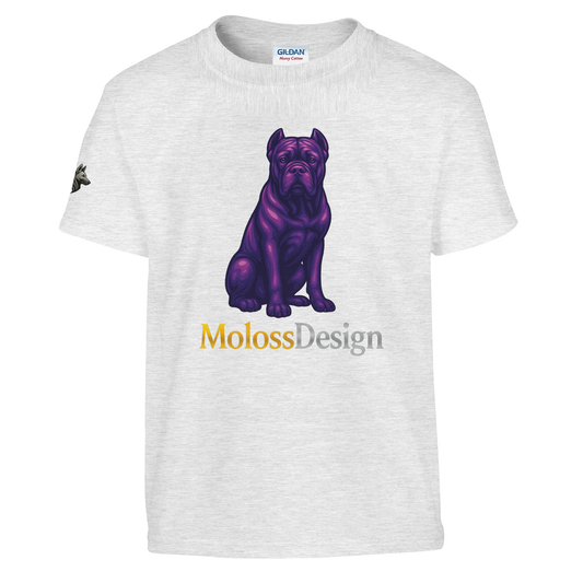 T-shirt enfant unisexe classique ras du cou gris clair Cane Corso MolossDesign