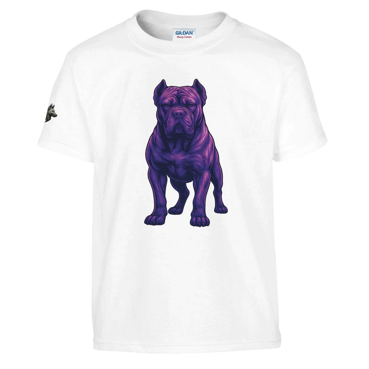 T-shirt enfant unisexe classique ras du cou blanc Cane Corso