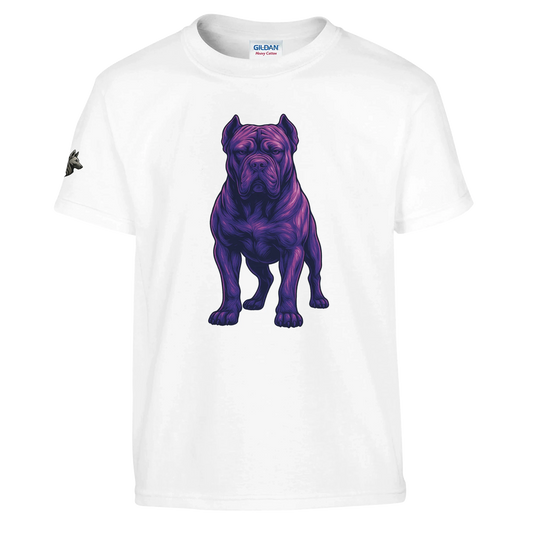 T-shirt enfant unisexe classique ras du cou blanc Cane Corso