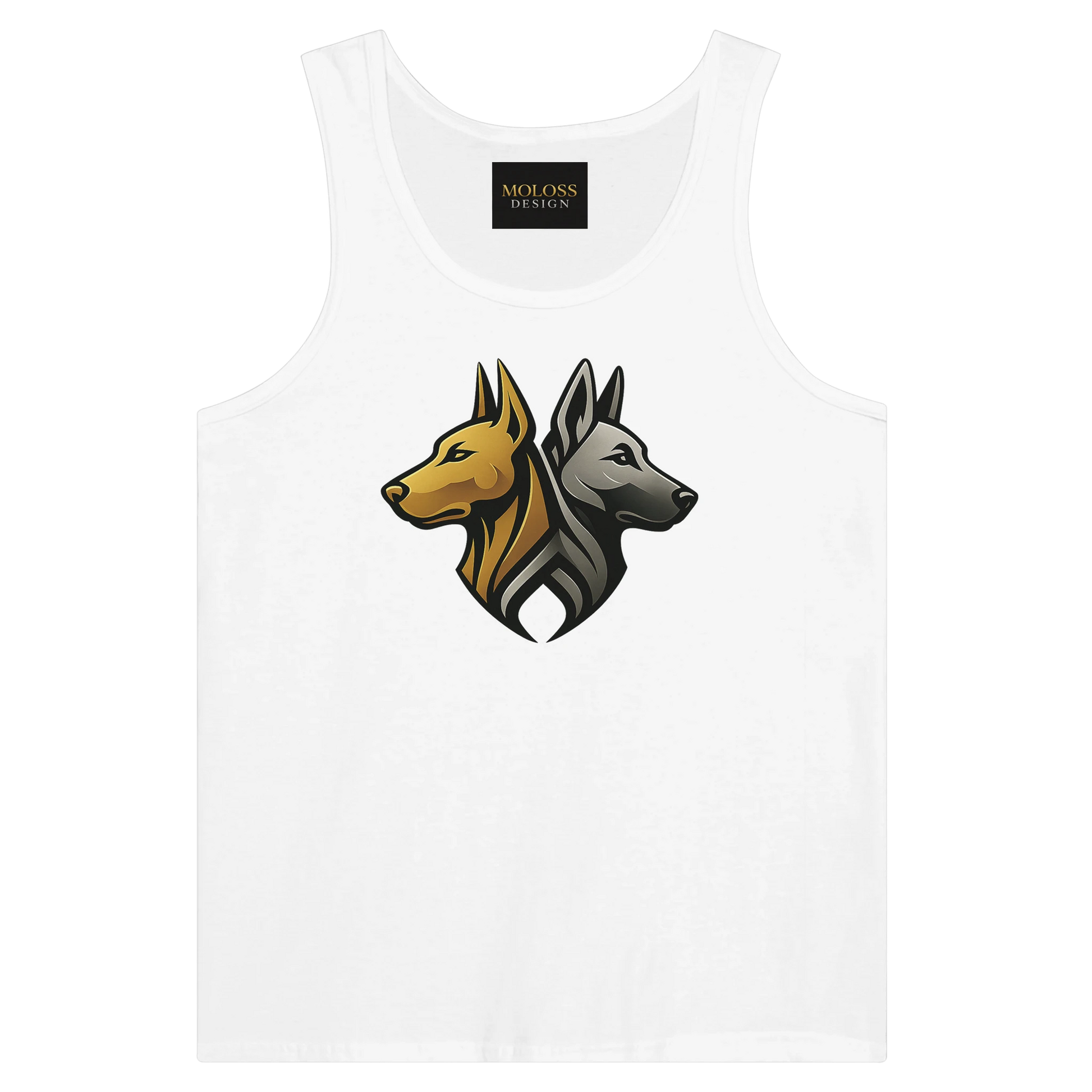 Débardeur adulte unisexe premium blanc logo MolossDesign