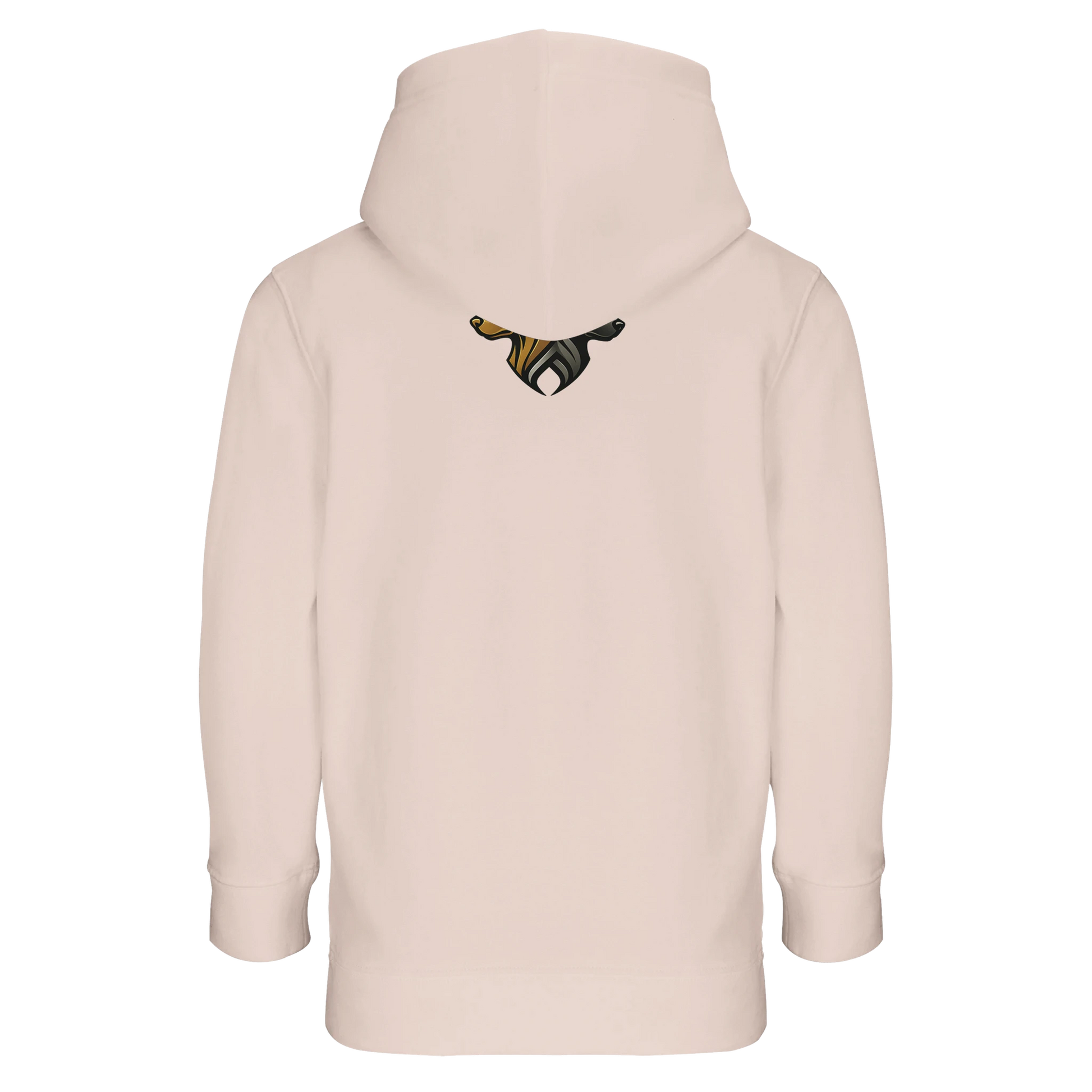 Marque MolossDesign | Sweat-shirt à capuche enfant mélange recyclé tête Malinois argentée1 avec logo sur le dos MolossDesign