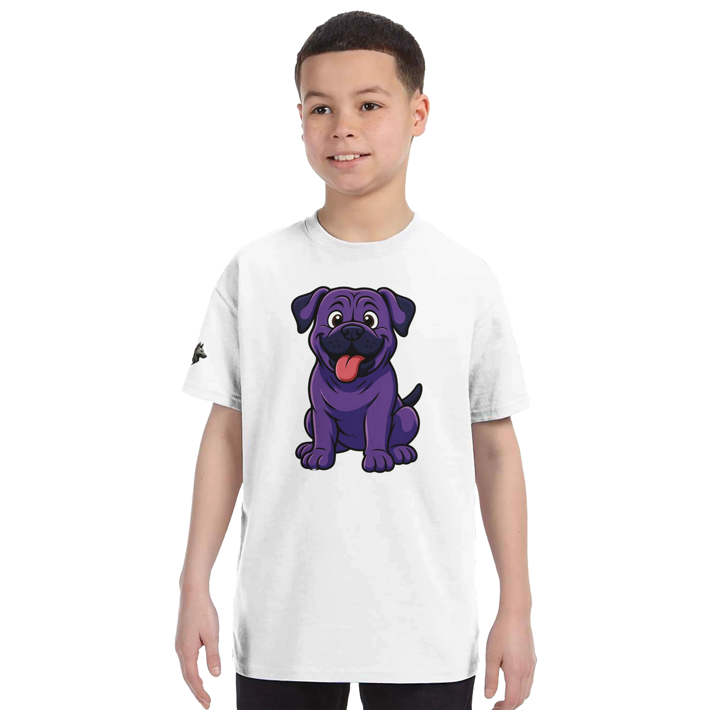 T-shirt enfant unisexe classique ras du cou blanc Cane Corso humour