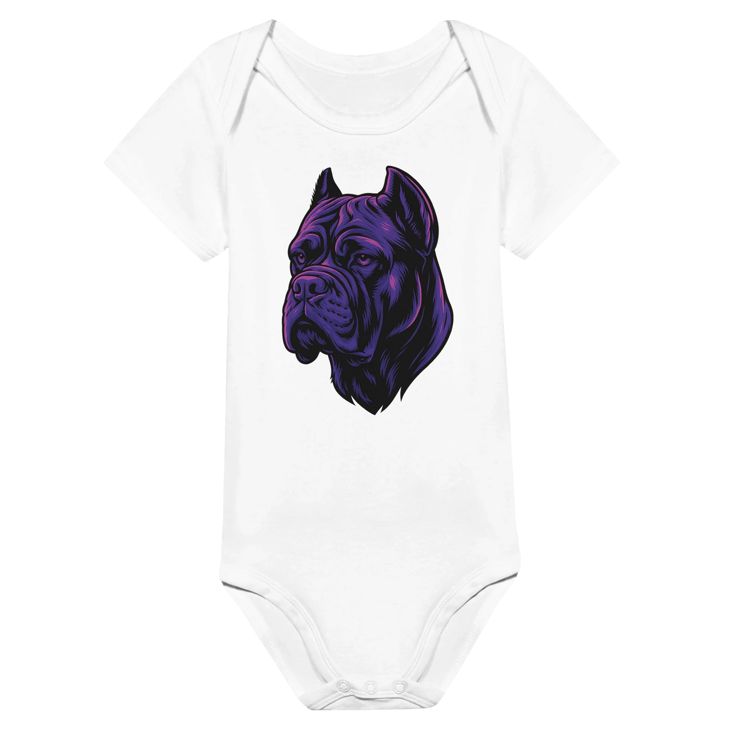 Body bébé blanc coton manches courtes Cane Corso