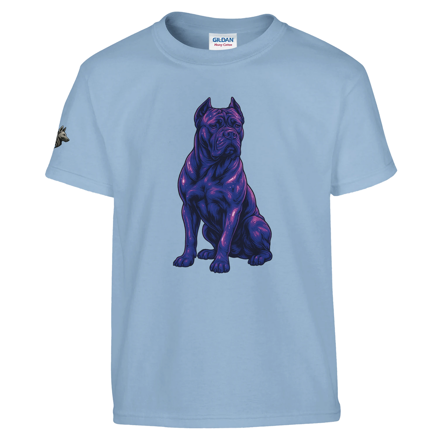 T-shirt enfant unisexe classique ras du cou bleu Cane Corso