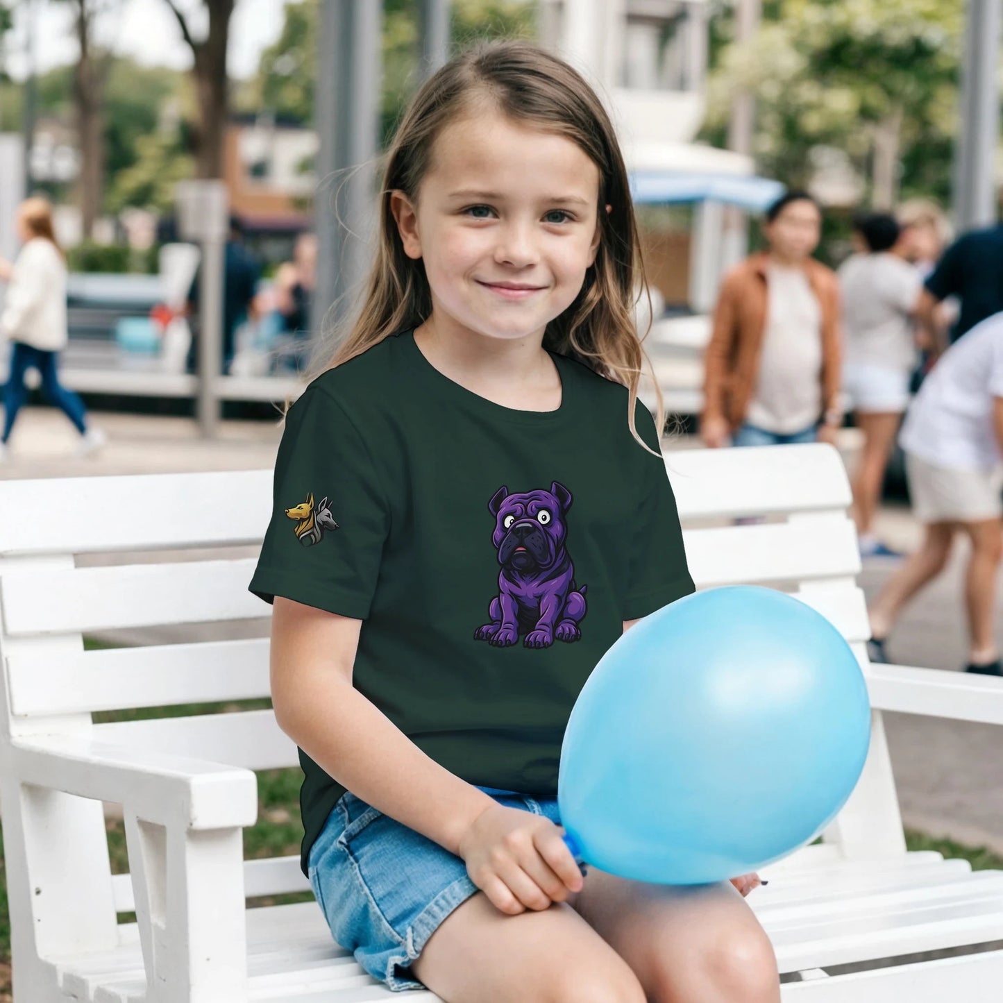 T-shirt enfant classique ras du cou Cane Corso humour 1  avec logo sur manche droite MolossDesign