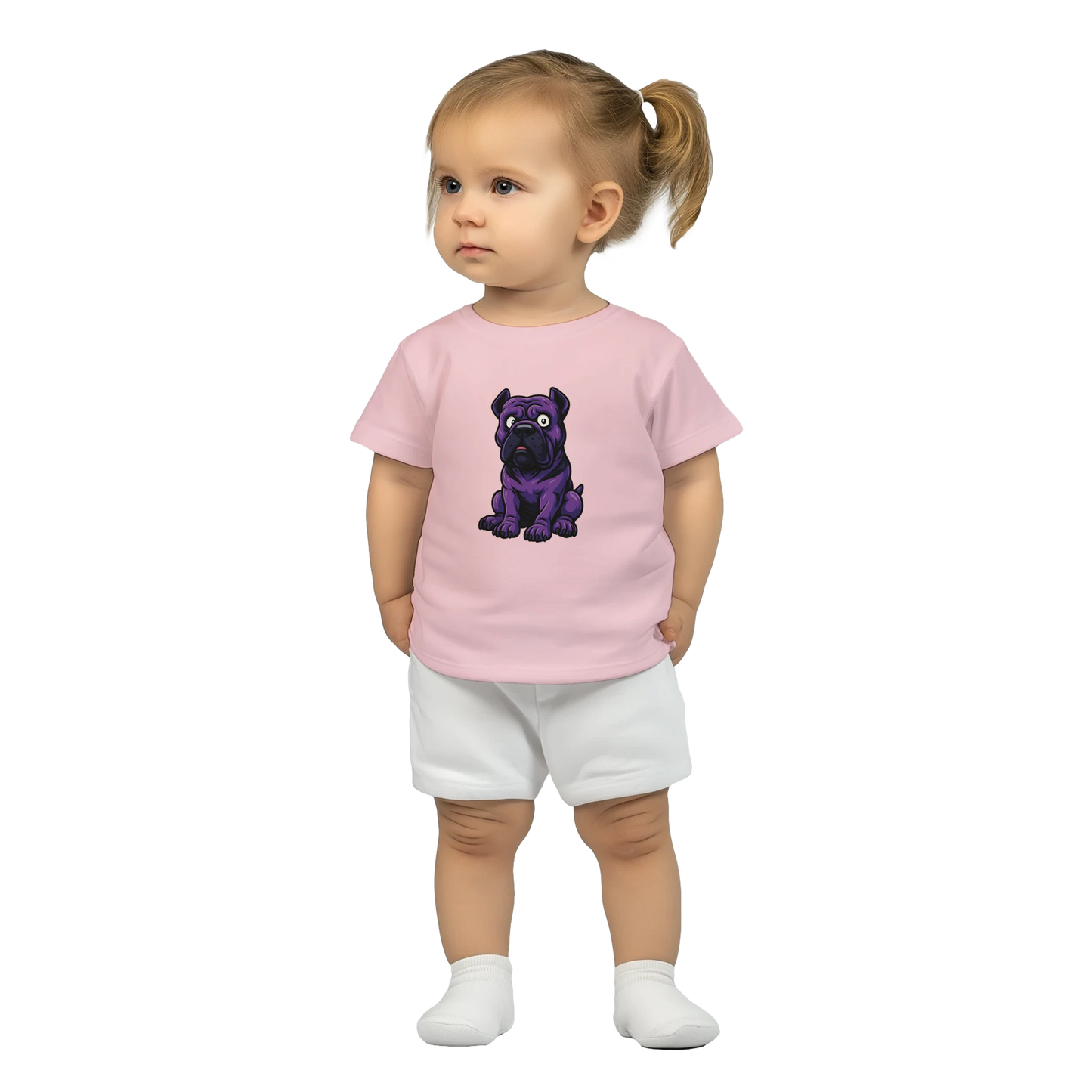 T-shirt bébé rose coton manches courtes Cane Corso